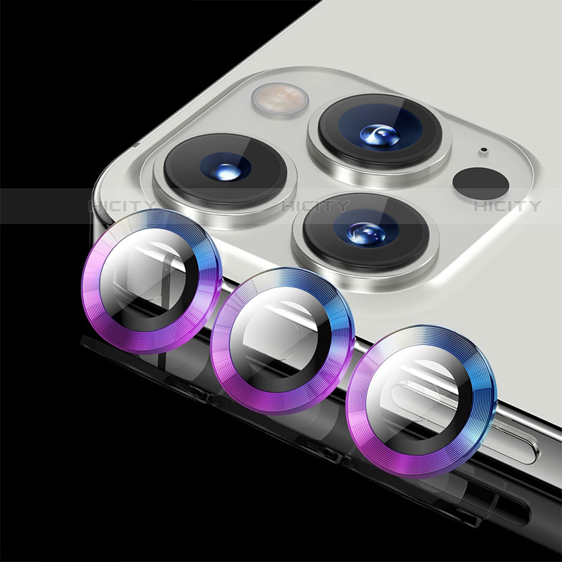 Apple iPhone 14 Pro用強化ガラス カメラプロテクター カメラレンズ 保護ガラスフイルム C08 アップル パープル