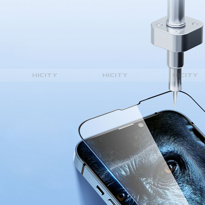 Apple iPhone 14 Pro用強化ガラス フル液晶保護フィルム アップル ブラック