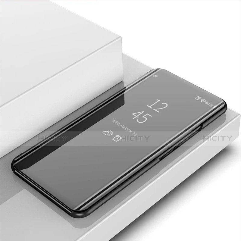 Apple iPhone 14 Pro Max用手帳型 レザーケース スタンド 鏡面 カバー L02 アップル ブラック