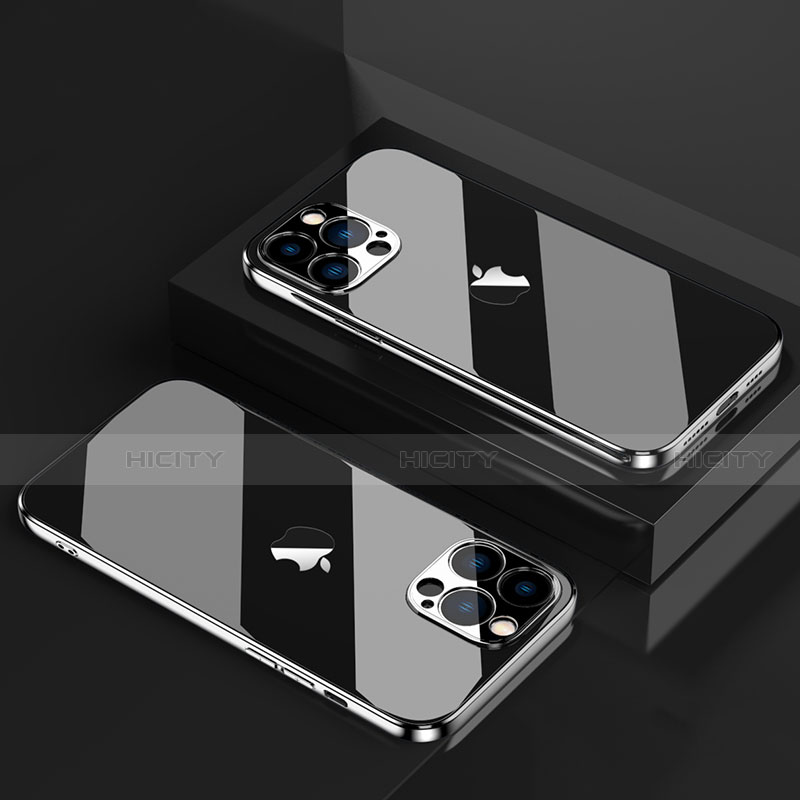 Apple iPhone 14 Pro Max用極薄ソフトケース シリコンケース 耐衝撃 全面保護 クリア透明 H08 アップル 