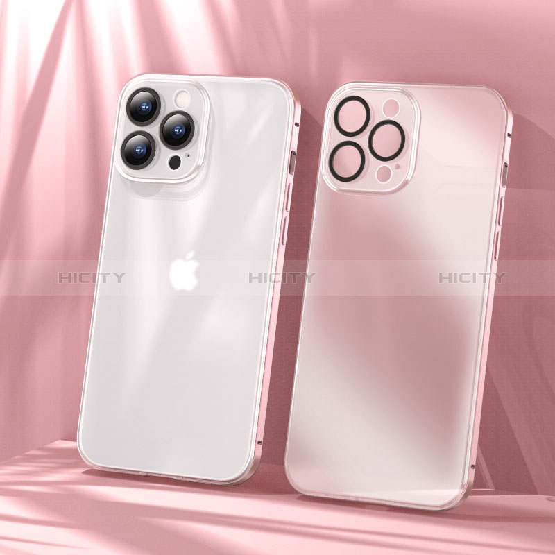 Apple iPhone 14 Pro Max用ケース 高級感 手触り良い メタル兼プラスチック バンパー LF1 アップル 