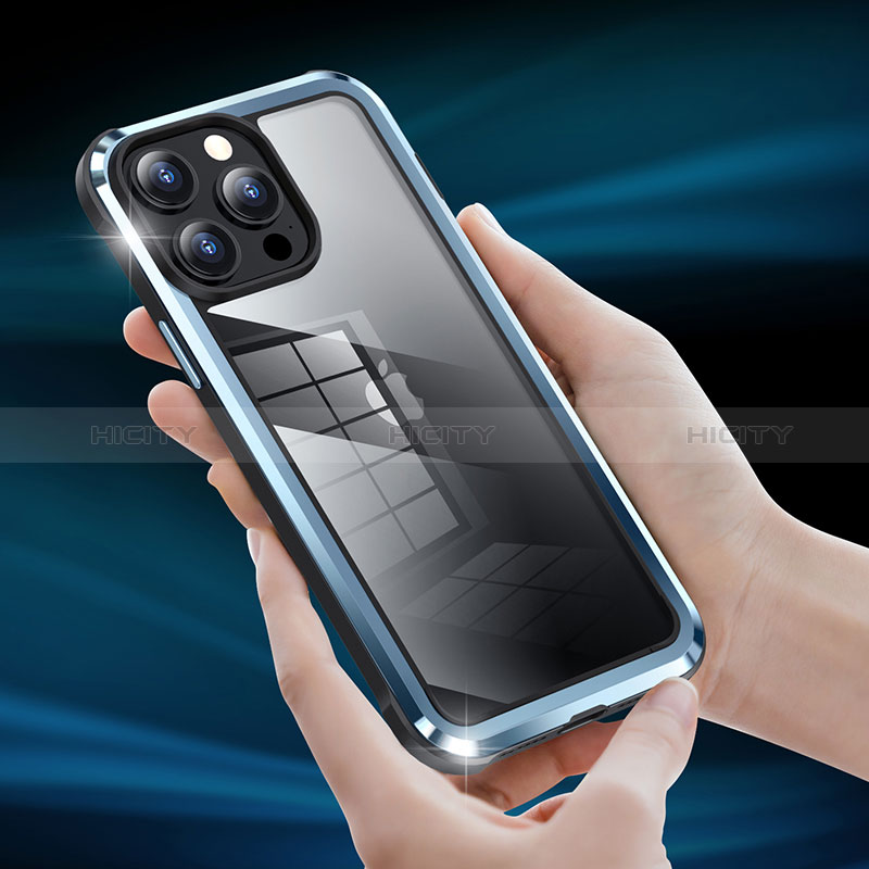 Apple iPhone 14 Pro Max用ケース 高級感 手触り良い メタル兼プラスチック バンパー LF6 アップル 
