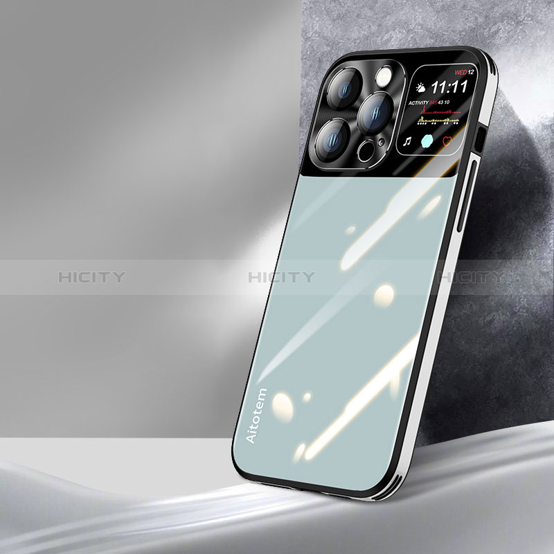 Apple iPhone 14 Pro Max用ハイブリットバンパーケース プラスチック 鏡面 カバー AT2 アップル 