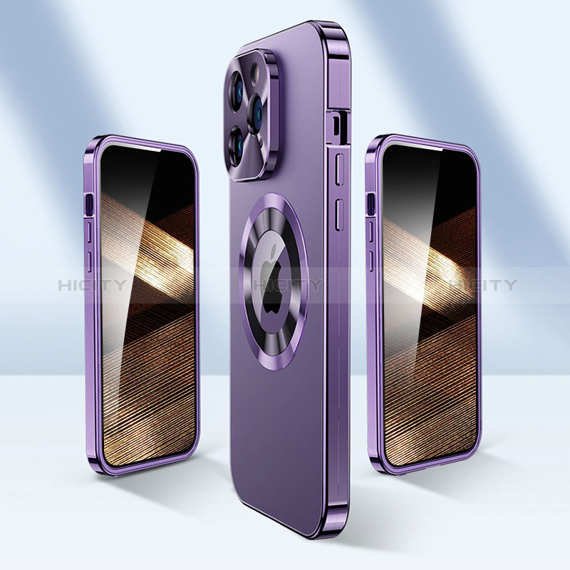 Apple iPhone 14 Pro Max用360度 フルカバー ケース 高級感 手触り良い アルミメタル 製の金属製 Mag-Safe 磁気 Magnetic P01 アップル 
