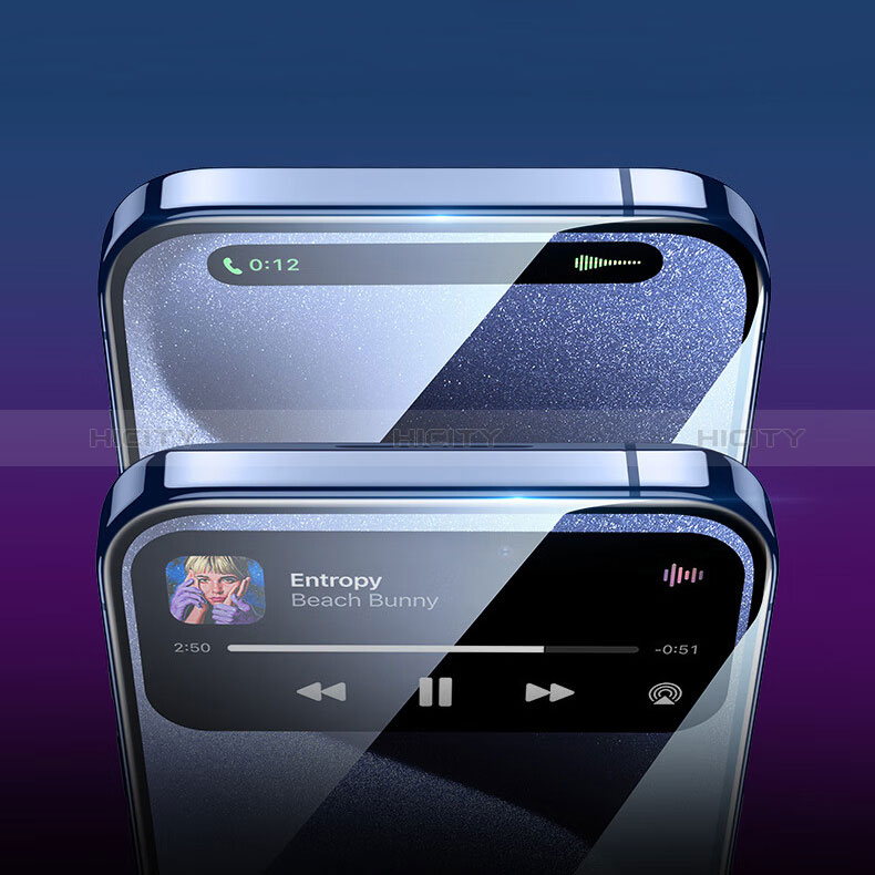 Apple iPhone 14 Pro Max用強化ガラス フル液晶保護フィルム U06 アップル ブラック