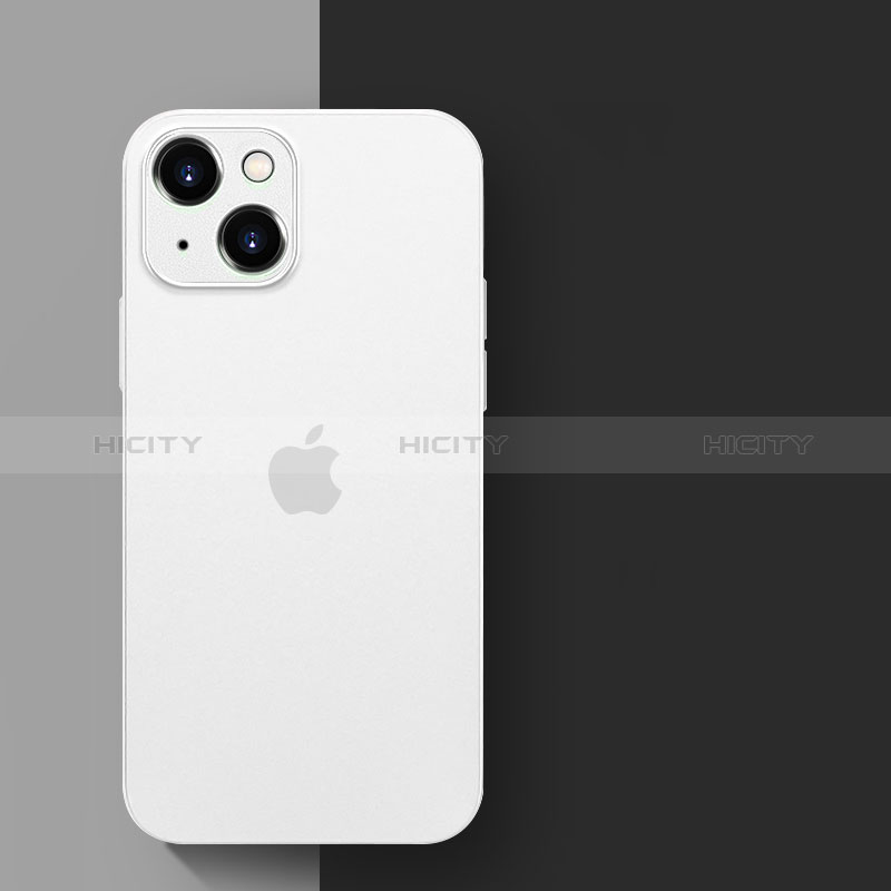 Apple iPhone 15用ハイブリットバンパーケース クリア透明 プラスチック カバー WT1 アップル ホワイト