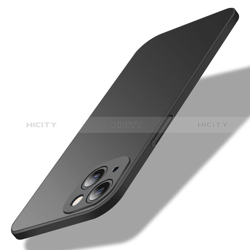 Apple iPhone 15用ハードケース プラスチック 質感もマット カバー M02 アップル ブラック
