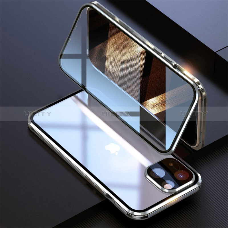 Apple iPhone 15用ケース 高級感 手触り良い アルミメタル 製の金属製 360度 フルカバーバンパー 鏡面 カバー M08 アップル 