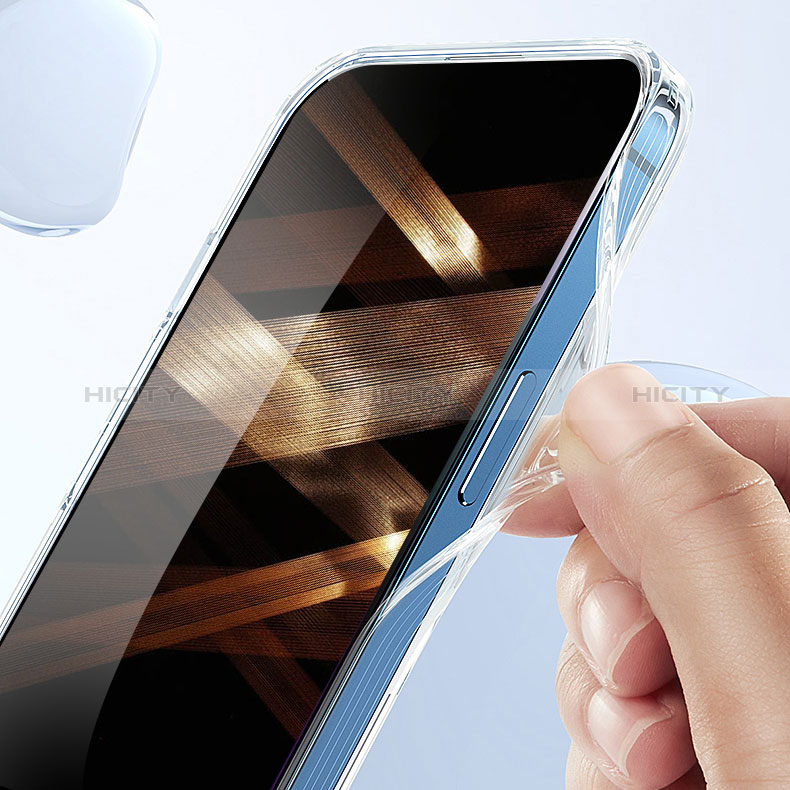 Apple iPhone 15 Plus用極薄ソフトケース シリコンケース 耐衝撃 全面保護 クリア透明 T03 アップル クリア