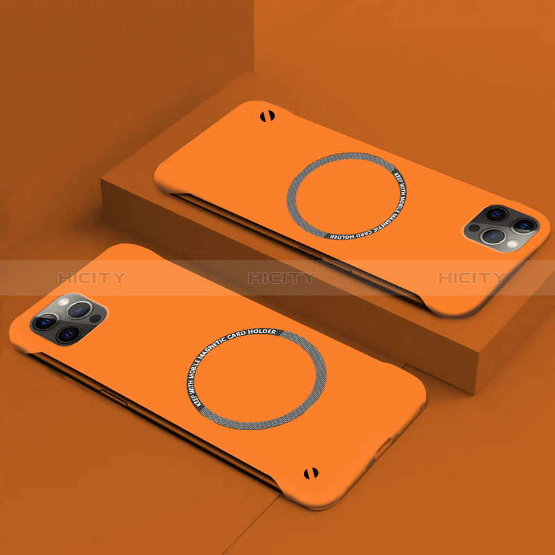 Apple iPhone 15 Plus用ハードケース プラスチック 質感もマット カバー Mag-Safe 磁気 Magnetic P01 アップル オレンジ