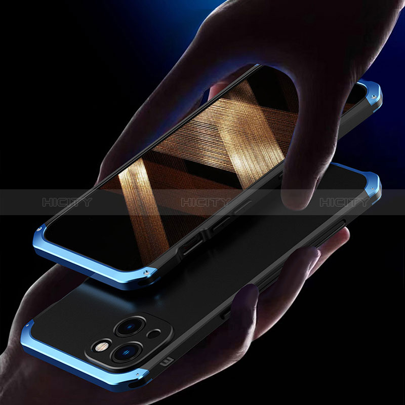 Apple iPhone 15 Plus用360度 フルカバー ケース 高級感 手触り良い アルミメタル 製の金属製 アップル 