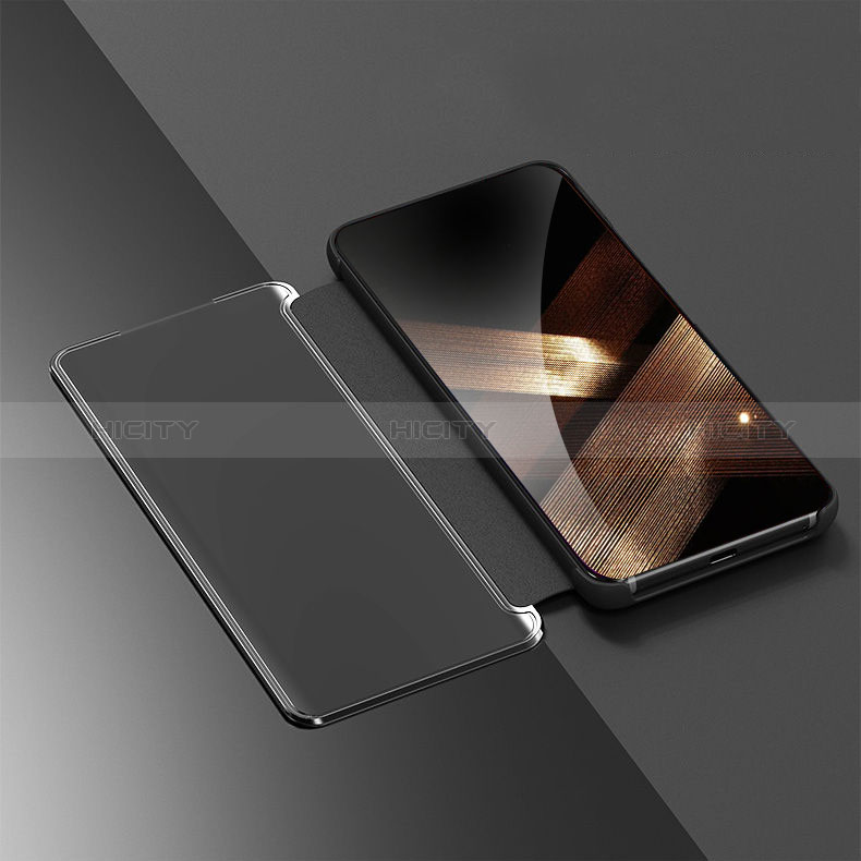 Apple iPhone 15 Plus用手帳型 レザーケース スタンド 鏡面 カバー L01 アップル 