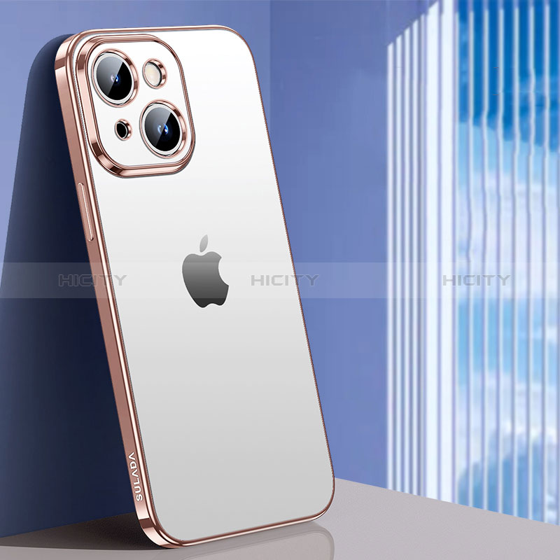 Apple iPhone 15 Plus用極薄ソフトケース シリコンケース 耐衝撃 全面保護 クリア透明 LD1 アップル 