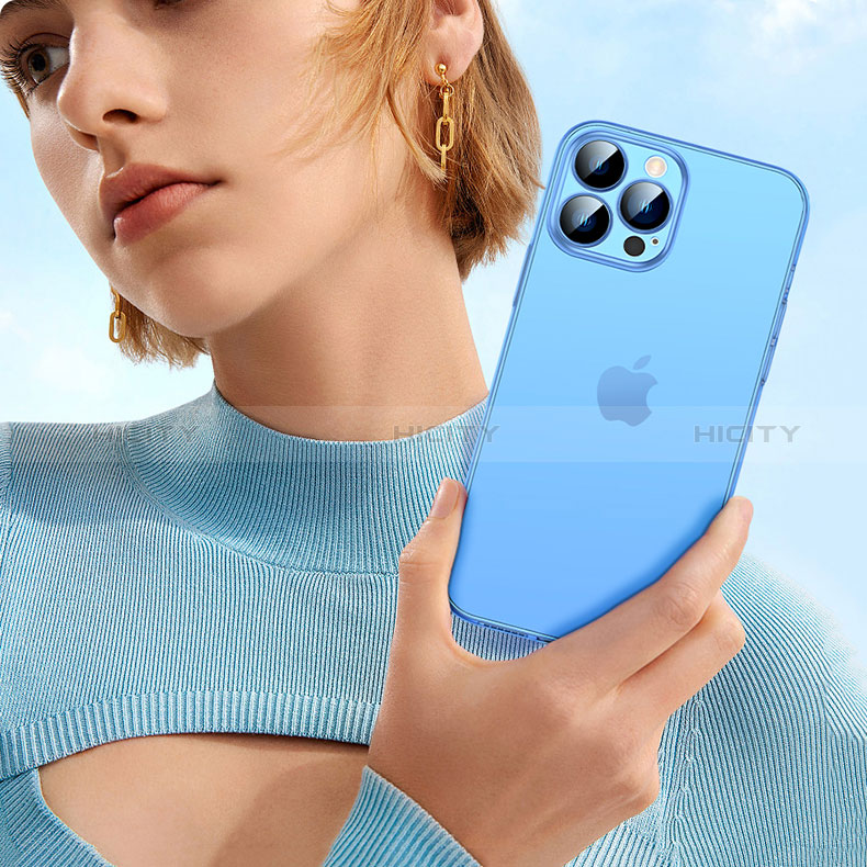 Apple iPhone 15 Plus用極薄ケース クリア透明 プラスチック 質感もマットQC1 アップル 