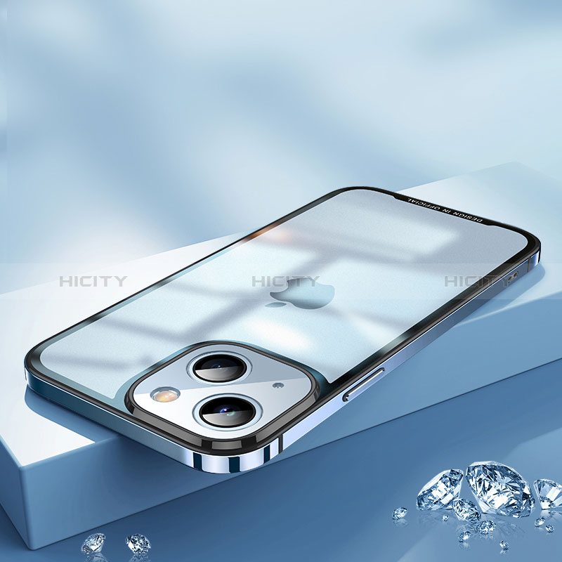 Apple iPhone 15 Plus用ケース 高級感 手触り良い メタル兼プラスチック バンパー QC2 アップル 