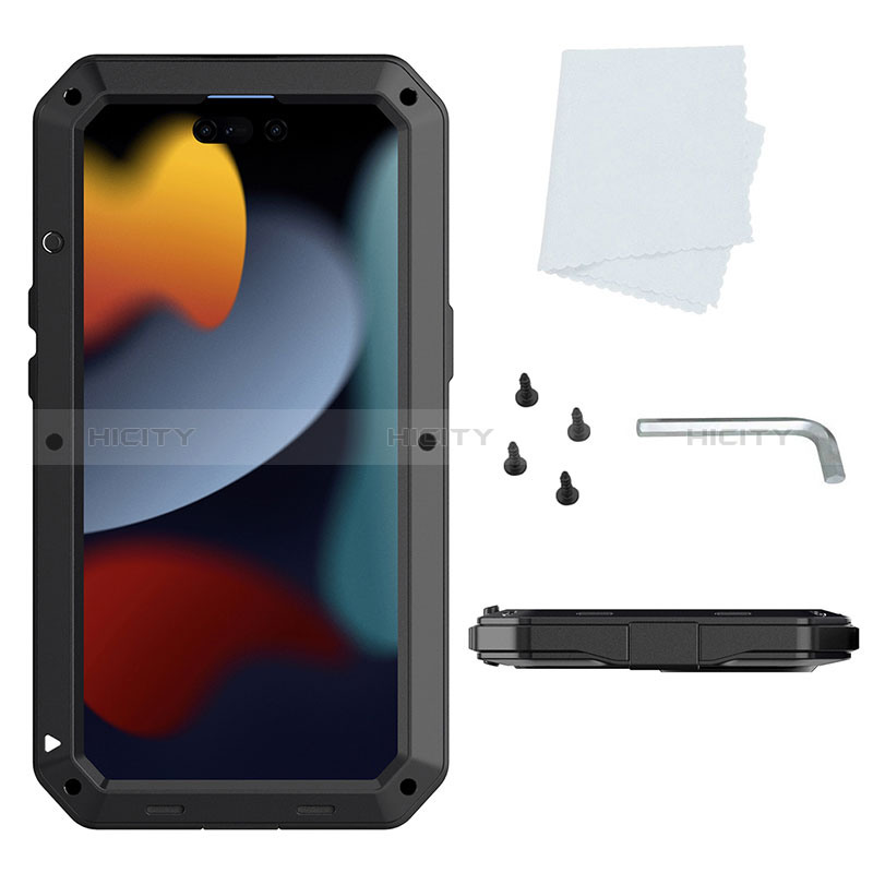 Apple iPhone 15 Plus用360度 フルカバー ケース 高級感 手触り良い アルミメタル 製の金属製 HJ2 アップル 