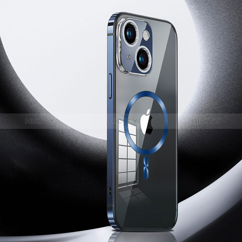 Apple iPhone 15 Plus用ケース 高級感 手触り良い メタル兼プラスチック バンパー Mag-Safe 磁気 Magnetic LK3 アップル 