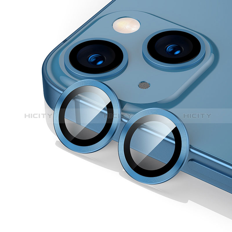 Apple iPhone 15 Plus用強化ガラス カメラプロテクター カメラレンズ 保護ガラスフイルム C10 アップル ネイビー