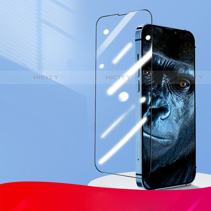 Apple iPhone 15 Plus用強化ガラス フル液晶保護フィルム アップル ブラック