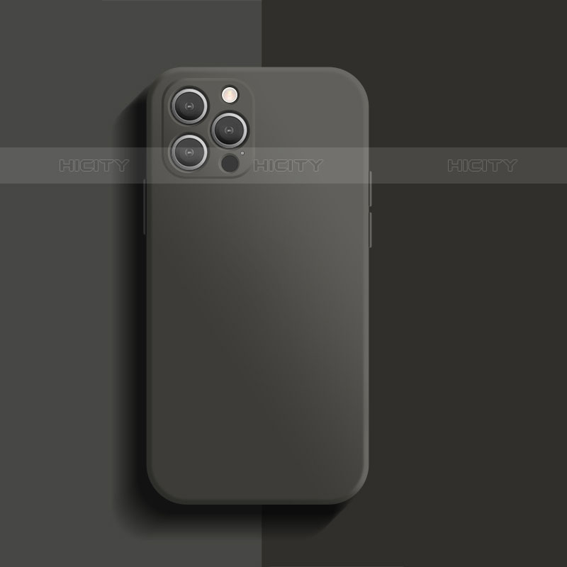 Apple iPhone 15 Pro用360度 フルカバー極薄ソフトケース シリコンケース 耐衝撃 全面保護 バンパー S01 アップル ブラック
