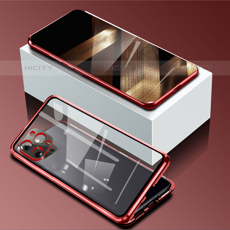 Apple iPhone 15 Pro用ケース 高級感 手触り良い アルミメタル 製の金属製 360度 フルカバーバンパー 鏡面 カバー アップル 
