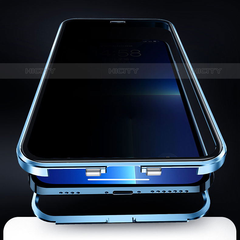 Apple iPhone 15 Pro用ケース 高級感 手触り良い アルミメタル 製の金属製 360度 フルカバーバンパー 鏡面 カバー Z05 アップル 