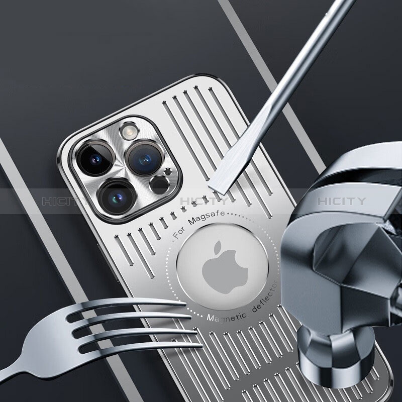 Apple iPhone 15 Pro用ケース 高級感 手触り良い アルミメタル 製の金属製 兼シリコン カバー Mag-Safe 磁気 Magnetic TX1 アップル 