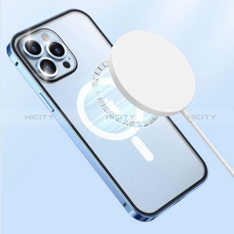 Apple iPhone 15 Pro用ケース 高級感 手触り良い メタル兼プラスチック バンパー Mag-Safe 磁気 Magnetic LF1 アップル