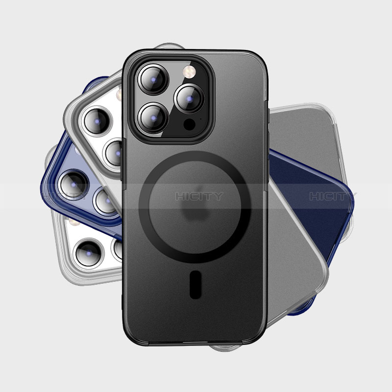 Apple iPhone 15 Pro用ハイブリットバンパーケース 透明 プラスチック カバー Mag-Safe 磁気 Magnetic QC1 アップル 