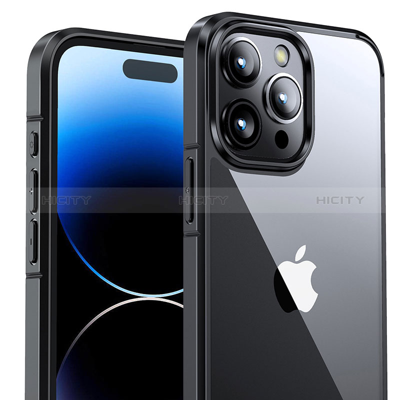 Apple iPhone 15 Pro用ハイブリットバンパーケース クリア透明 プラスチック カバー QC2 アップル 