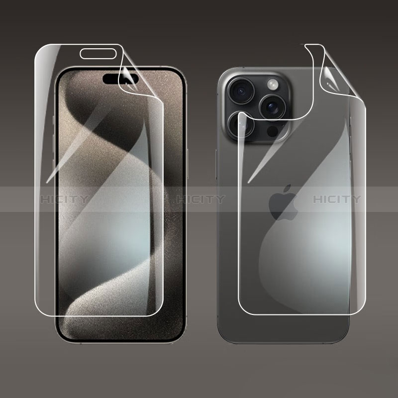 Apple iPhone 15 Pro用高光沢 液晶保護フィルム フルカバレッジ画面 A01 アップル クリア