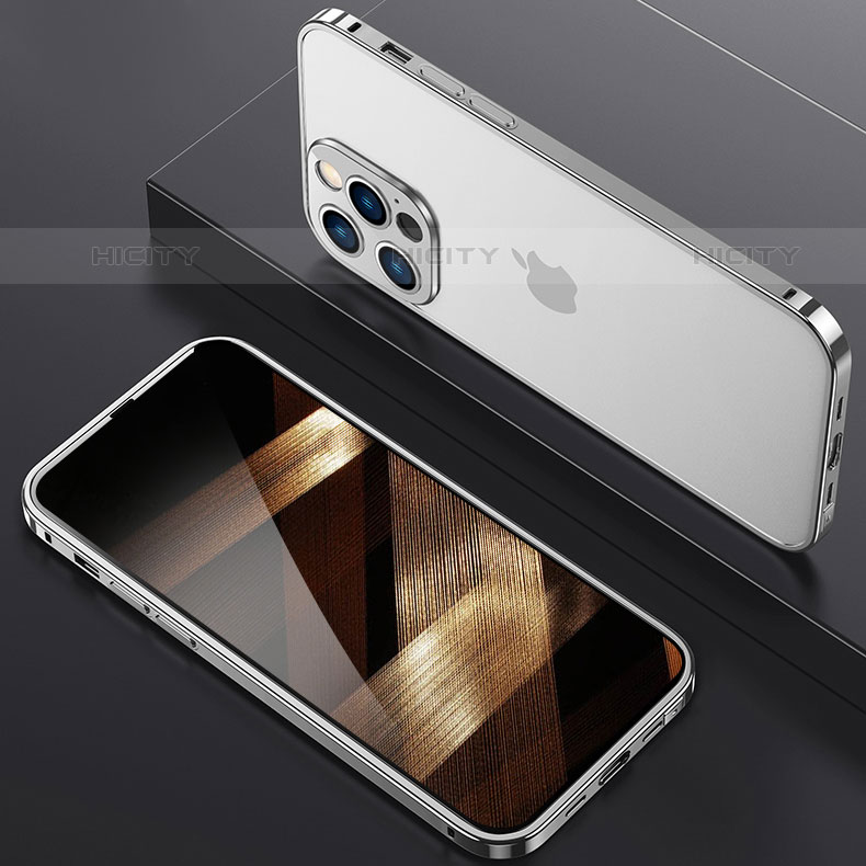 Apple iPhone 15 Pro Max用ケース 高級感 手触り良い アルミメタル 製の金属製 バンパー カバー A03 アップル 