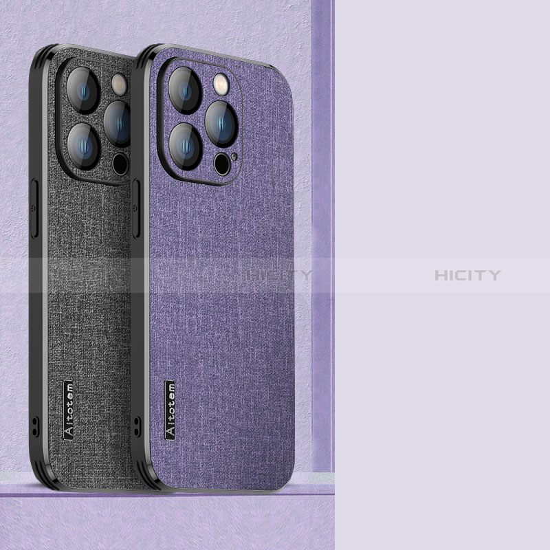 Apple iPhone 15 Pro Max用極薄ソフトケース 布 シリコンケース 耐衝撃 全面保護 AT1 アップル