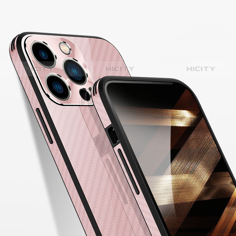 Apple iPhone 15 Pro Max用ハイブリットバンパーケース プラスチック 鏡面 カバー AT1 アップル