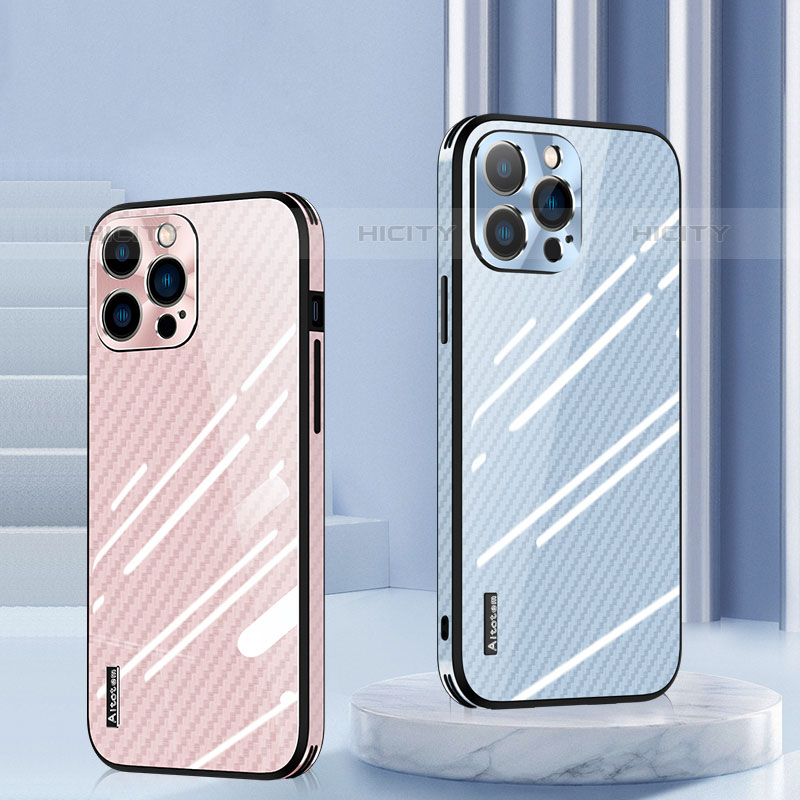 Apple iPhone 15 Pro Max用ハイブリットバンパーケース プラスチック 鏡面 カバー AT1 アップル