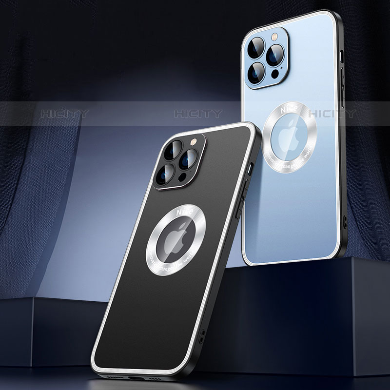 Apple iPhone 15 Pro Max用ケース 高級感 手触り良い アルミメタル 製の金属製 兼シリコン カバー Mag-Safe 磁気 Magnetic JL4 アップル 