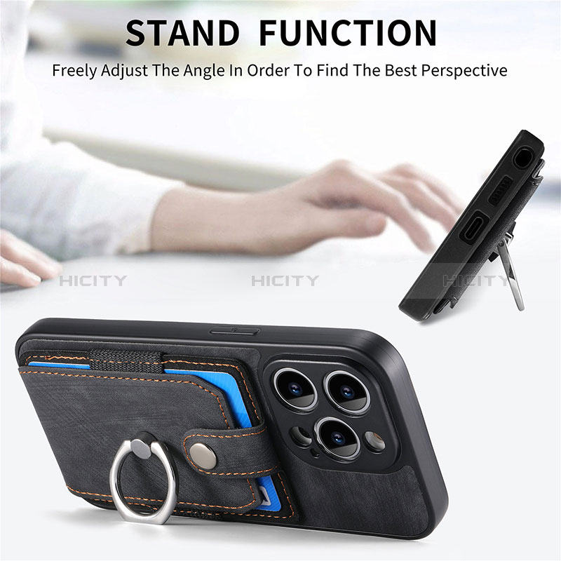 Apple iPhone 15 Pro Max用シリコンケース ソフトタッチラバー レザー柄 カバー SD11 アップル