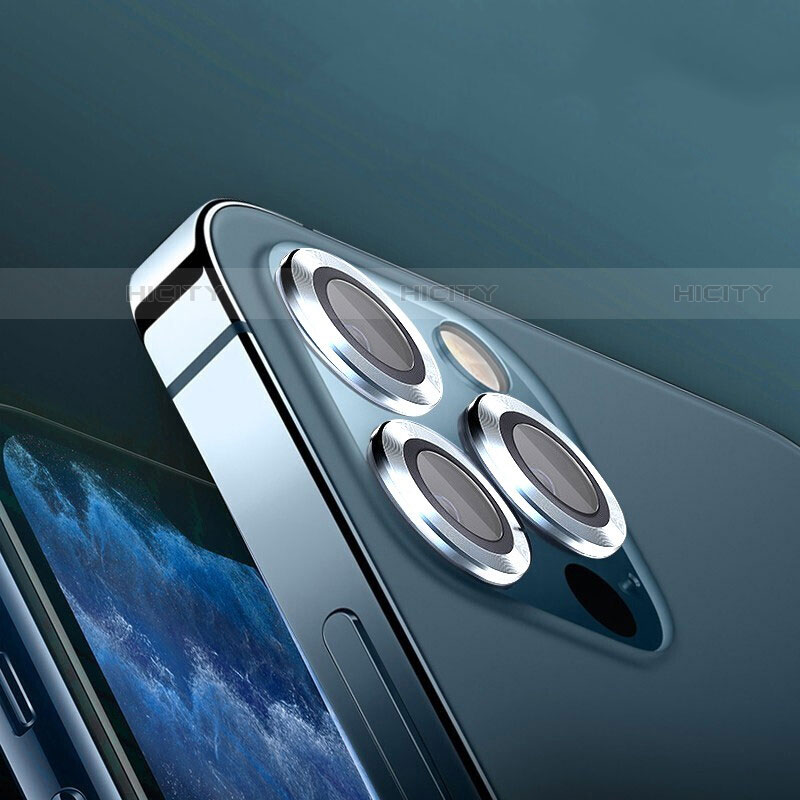 Apple iPhone 15 Pro Max用強化ガラス カメラプロテクター カメラレンズ 保護ガラスフイルム C04 アップル シルバー