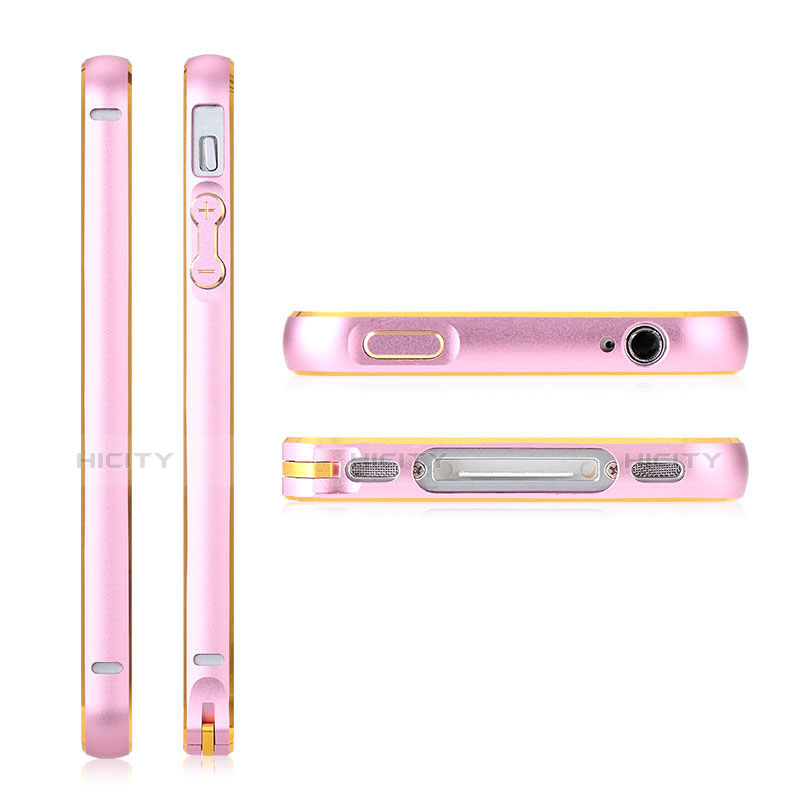 Apple iPhone 4用ケース 高級感 手触り良い アルミメタル 製の金属製 バンパー アップル ピンク