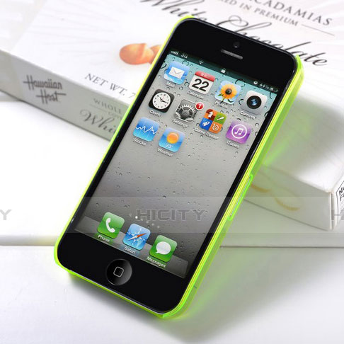 Apple iPhone 4用ソフトケース クリア透明 質感もマット アップル グリーン