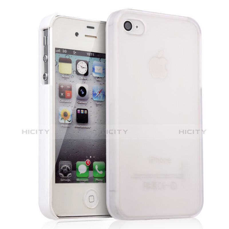 Apple iPhone 4用ハードケース プラスチック 質感もマット アップル ホワイト