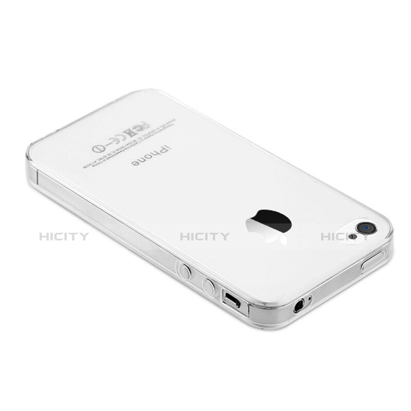 Apple iPhone 4用極薄ソフトケース シリコンケース 耐衝撃 全面保護 クリア透明 アップル クリア