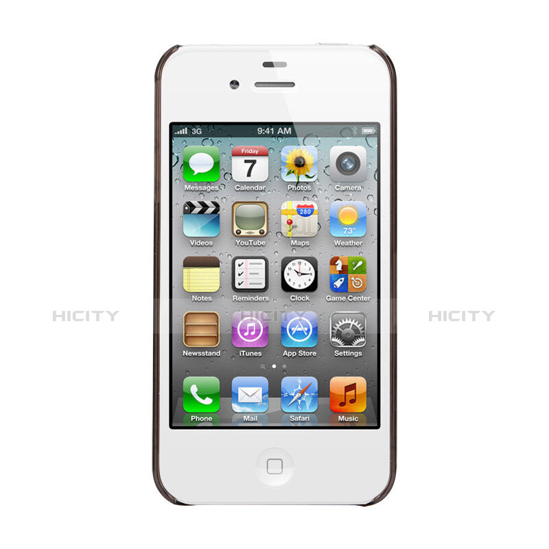 Apple iPhone 4S用ソフトケース クリア透明 質感もマット アップル グレー
