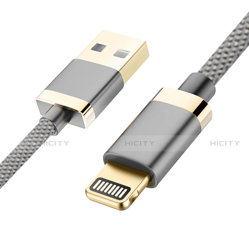 Apple iPhone 5用USBケーブル 充電ケーブル D24 アップル グレー