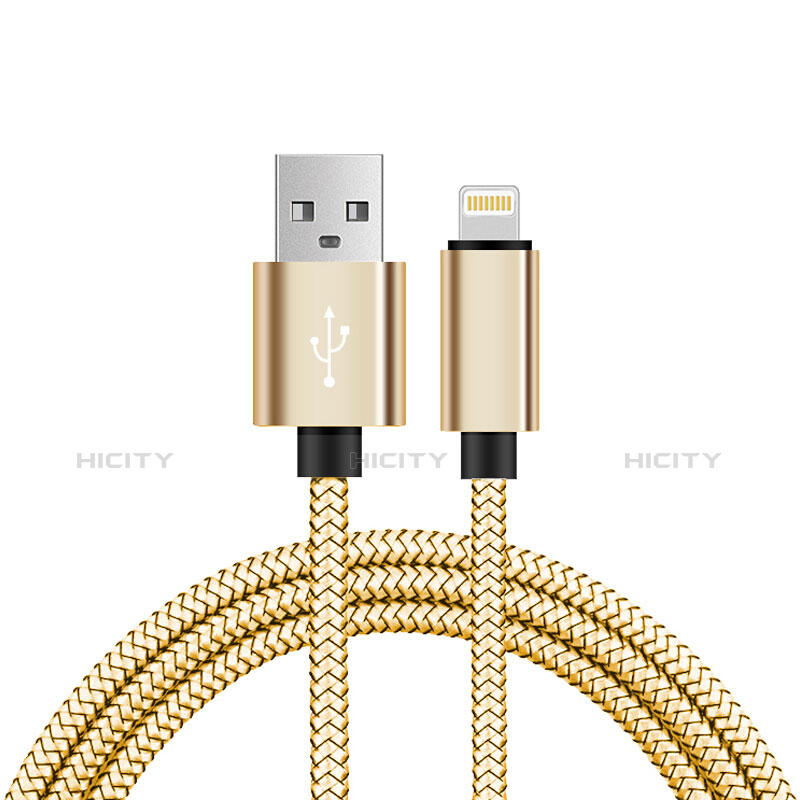 Apple iPhone 5用USBケーブル 充電ケーブル L07 アップル ゴールド