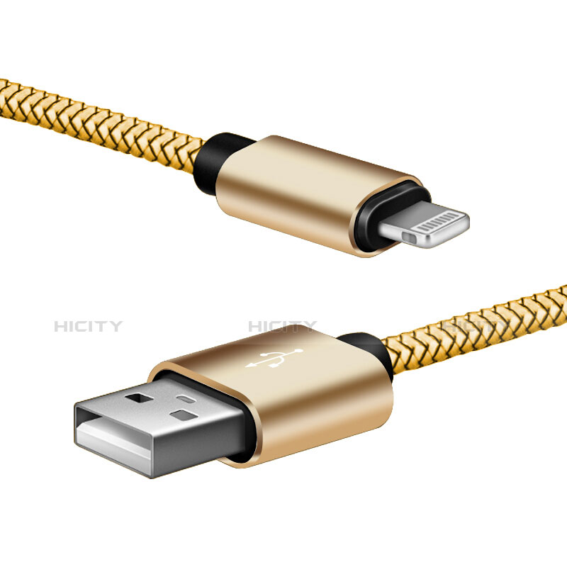 Apple iPhone 5用USBケーブル 充電ケーブル L07 アップル ゴールド