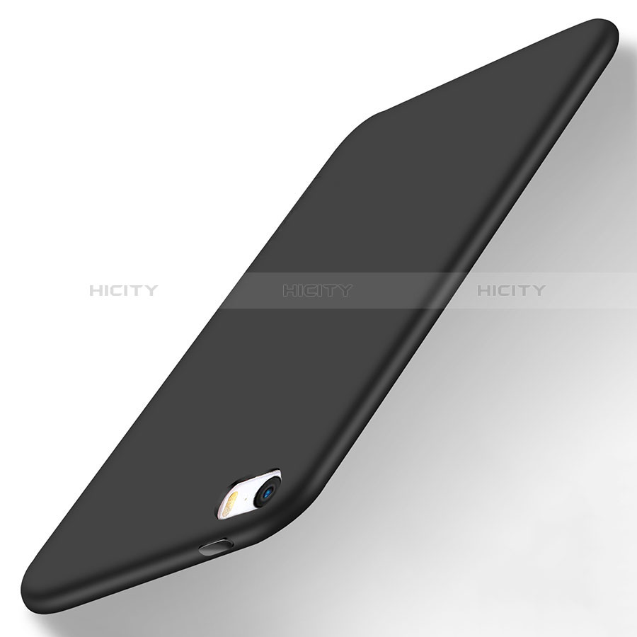 Apple iPhone 5用極薄ソフトケース シリコンケース 耐衝撃 全面保護 U03 アップル ブラック