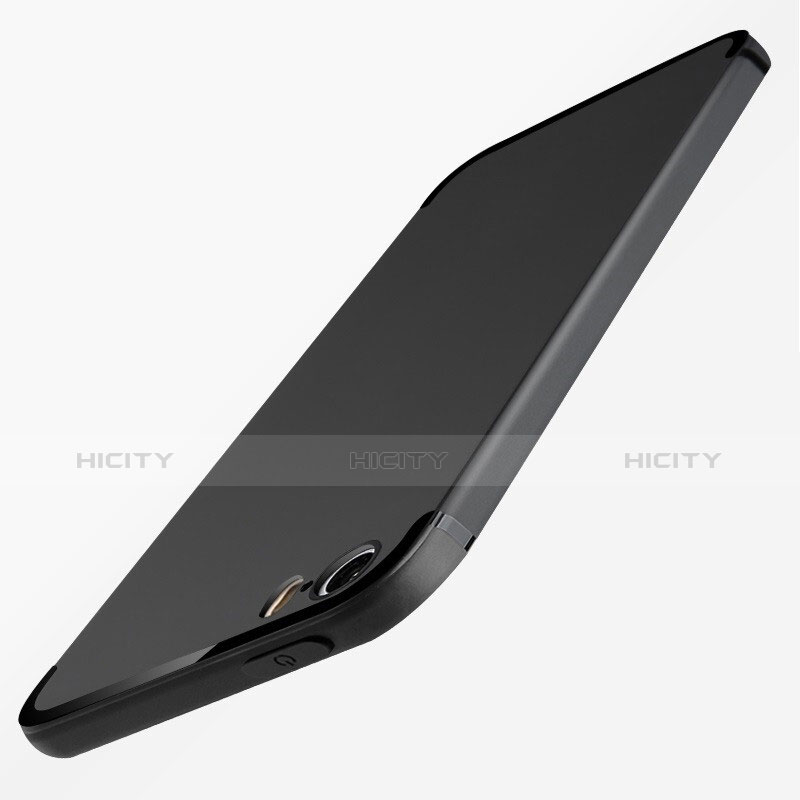 Apple iPhone 5用極薄ソフトケース シリコンケース 耐衝撃 全面保護 U04 アップル ブラック