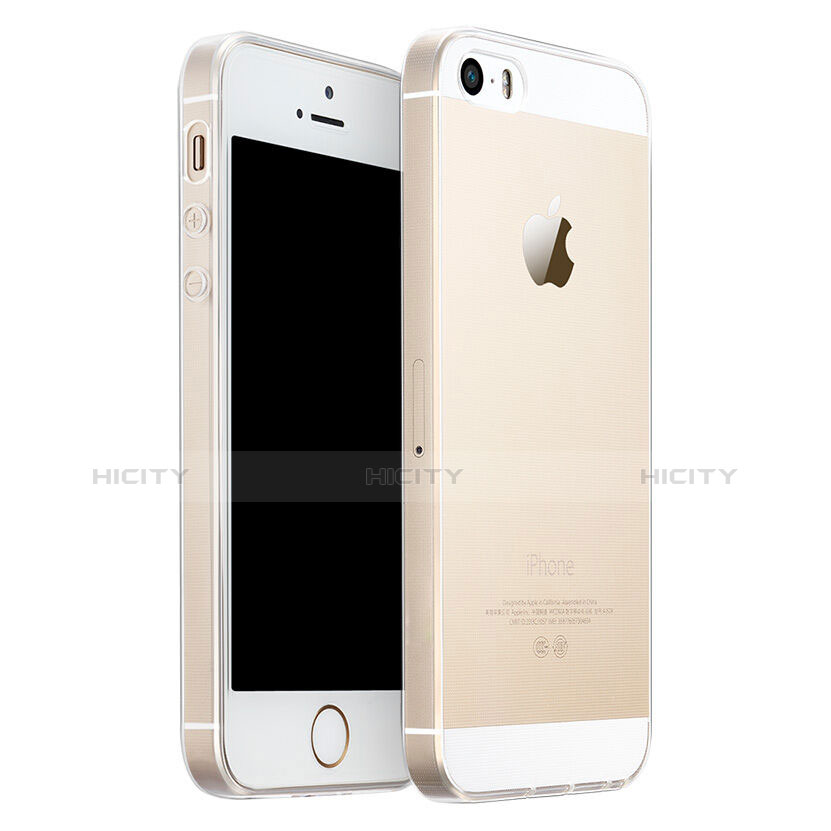 Apple iPhone 5用極薄ソフトケース シリコンケース 耐衝撃 全面保護 クリア透明 アップル クリア