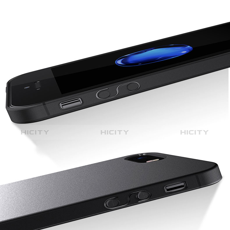 Apple iPhone 5用極薄ソフトケース シリコンケース 耐衝撃 全面保護 アップル ブラック